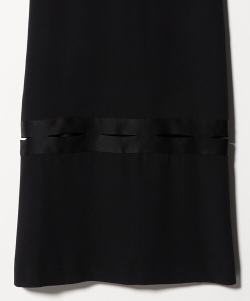 6（ロク）の「＜6(ROKU)＞サテン ジョーゼット エプロン ワンピース（ワンピース・レディース・ブラック・38/36）」の8枚目の写真