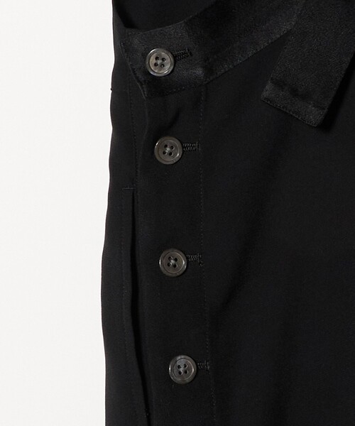 6（ロク）の「＜6(ROKU)＞サテン ジョーゼット エプロン ワンピース（ワンピース・レディース・ブラック・38/36）」の9枚目の写真