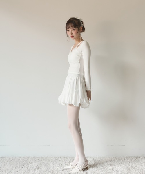 Nadana(ナダナ)の「レースレイヤード風トップス(Tシャツ/カットソー・レディース・ホワイト/グレー/ブラック・FREE)」の17枚目の写真
