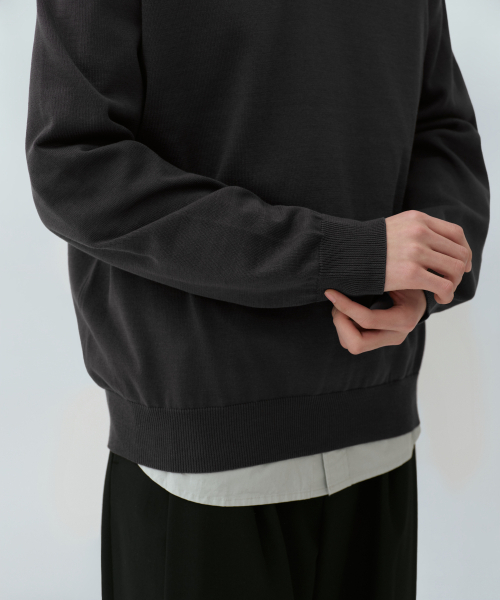 MUSINSA STANDARD（ムシンサスタンダード）の「ウォッシャブルスーピマコットンVネックニット[ダークグレー]（ニット/セーター・メンズ・その他・SMALL/MEDIUM/LARGE/X-LARGE/2XL）」の7枚目の写真