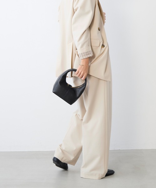 MICA&DEAL（マイカ＆ディール）の「ドライタッチワンタックパンツ〈2サイズ展開〉〈セットアップ対応〉（その他パンツ・レディース・ベージュ/ダークネイビー・36/38）」の12枚目の写真