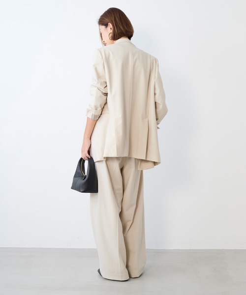 MICA&DEAL（マイカ＆ディール）の「ドライタッチワンタックパンツ〈2サイズ展開〉〈セットアップ対応〉（その他パンツ・レディース・ベージュ/ダークネイビー・36/38）」の15枚目の写真