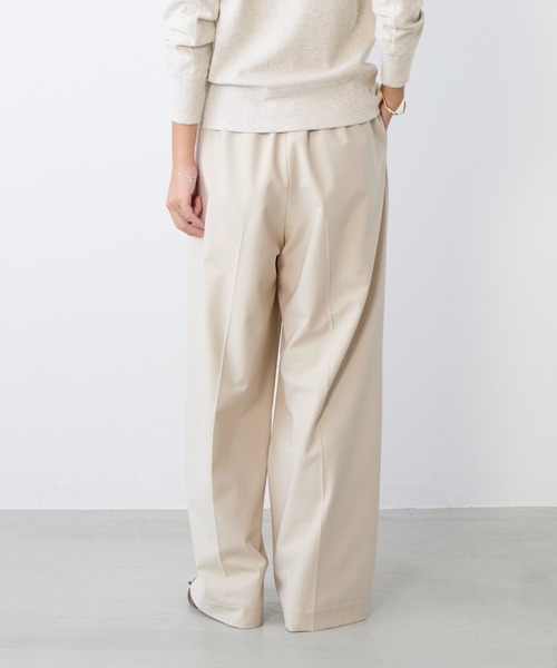 MICA&DEAL（マイカ＆ディール）の「ドライタッチワンタックパンツ〈2サイズ展開〉〈セットアップ対応〉（その他パンツ・レディース・ベージュ/ダークネイビー・36/38）」の5枚目の写真