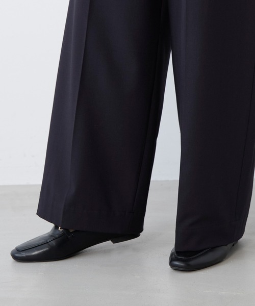 MICA&DEAL（マイカ＆ディール）の「ドライタッチワンタックパンツ〈2サイズ展開〉〈セットアップ対応〉（その他パンツ・レディース・ベージュ/ダークネイビー・36/38）」の18枚目の写真