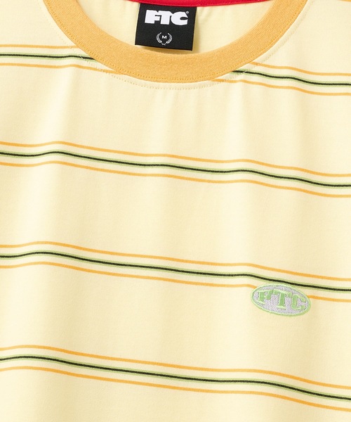 FTC(エフティーシー)の「PUFF LOGO STRIPE RINGER TEE(Tシャツ/カットソー・メンズ・ホワイト/イエロー/ネイビー・MEDIUM/X-LARGE/LARGE)」の6枚目の写真