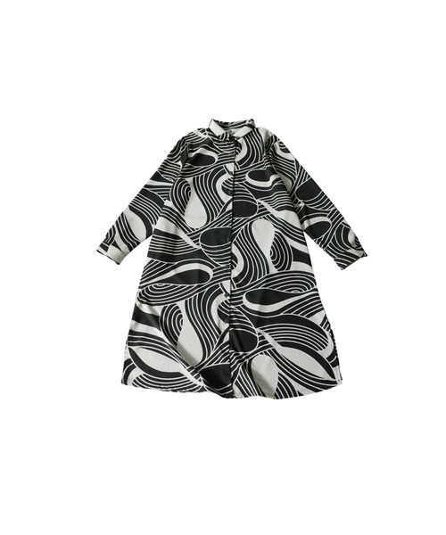 antiqua（アンティカ）の「幾何学柄 シャツワンピース（シャツワンピース・レディース・ネイビー/ブラック・ONESIZE）」の12枚目の写真