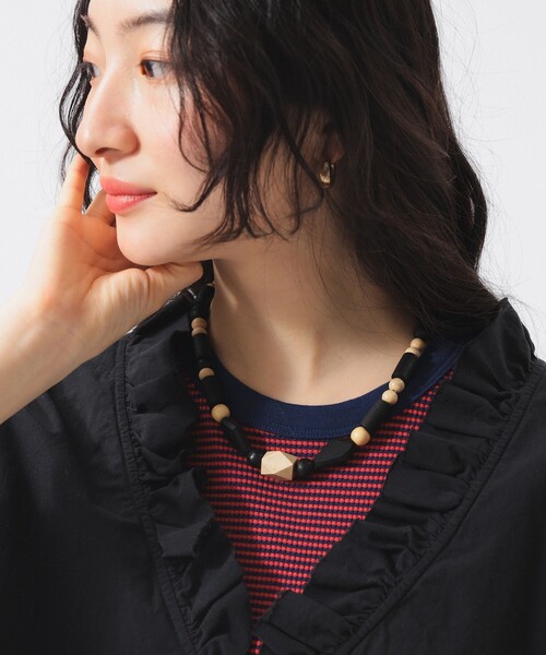 BEAMS BOY（ビームスボーイ）の「ウッド ネックレス（ネックレス・レディース・ブラック/その他・ONE SIZE）」の3枚目の写真