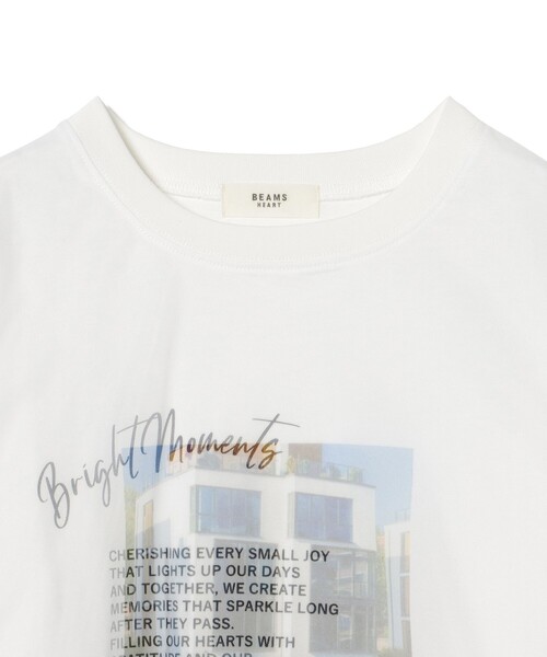 BEAMS HEART（ビームスハート）の「フォト チュール Tシャツ（Tシャツ/カットソー・レディース・チャコールグレー/グレー/オフホワイト・FREE）」の13枚目の写真