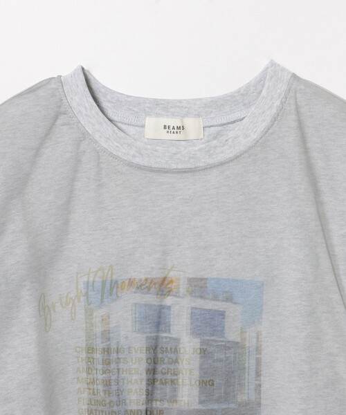 BEAMS HEART（ビームスハート）の「フォト チュール Tシャツ（Tシャツ/カットソー・レディース・チャコールグレー/グレー/オフホワイト・FREE）」の18枚目の写真