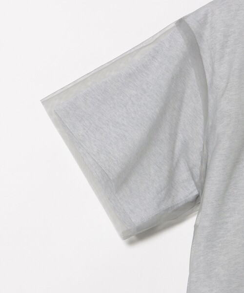 BEAMS HEART（ビームスハート）の「フォト チュール Tシャツ（Tシャツ/カットソー・レディース・チャコールグレー/グレー/オフホワイト・FREE）」の19枚目の写真