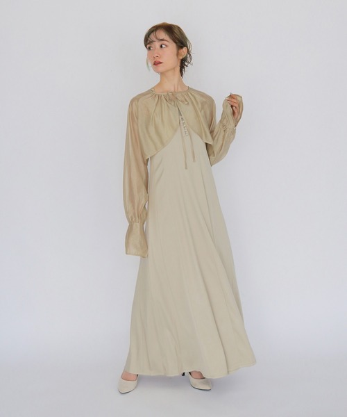 CLEIO（クレイオ）の「【CLEIO】2WAYナローワンピース 2WAY NARROW DRESS（ワンピース・レディース・ブラック/ベージュ・FREE）」の4枚目の写真