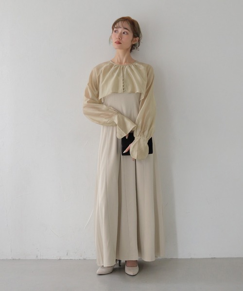 CLEIO（クレイオ）の「【CLEIO】2WAYナローワンピース 2WAY NARROW DRESS（ワンピース・レディース・ブラック/ベージュ・FREE）」の6枚目の写真