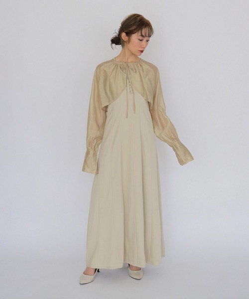 CLEIO（クレイオ）の「【CLEIO】2WAYナローワンピース 2WAY NARROW DRESS（ワンピース・レディース・ブラック/ベージュ・FREE）」の3枚目の写真
