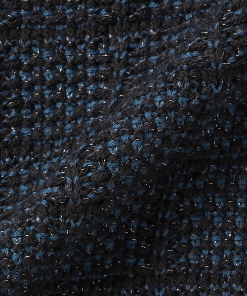 TOKYO SHIRTS（トウキョウシャツ）の「ツイード風 クルーネック ジャケット（ノーカラージャケット・レディース・ライトグレー/ネイビー・M/L）」の12枚目の写真