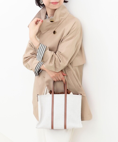 MICO COULIER（ミコクリエ）の「クリアツイル撥水スタンドカラーコート（その他アウター・レディース・キナリ/ベージュ/チャコールグレー・38）」の13枚目の写真