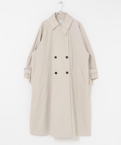 URBAN RESEARCH DOORS（アーバンリサーチドアーズ）の「袖ボリュームスタンドコート（トレンチコート・レディース・ベージュ/ライトベージュ・FREE）」の22枚目の写真