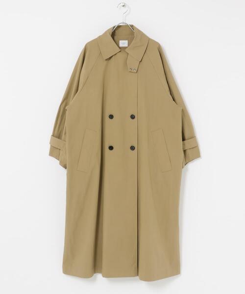URBAN RESEARCH DOORS（アーバンリサーチドアーズ）の「袖ボリュームスタンドコート（トレンチコート・レディース・ベージュ/ライトベージュ・FREE）」の5枚目の写真