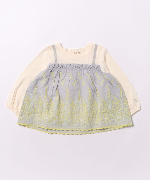 nino（ニノ）の「＊綿100％＊カットワークレースロングTee（Tシャツ/カットソー・キッズ・パープル/アイボリー・110cm/120cm/100cm）」の11枚目の写真