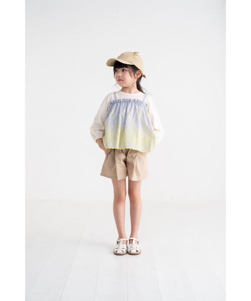 nino（ニノ）の「＊綿100％＊カットワークレースロングTee（Tシャツ/カットソー・キッズ・パープル/アイボリー・110cm/120cm/100cm）」の10枚目の写真