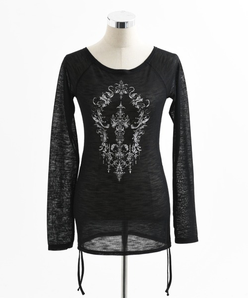 REFLEM(レフレム)の「『REFLEM/レフレム』シアーオフショルL/S Tee/ロングスリーブカットソー(Tシャツ/カットソー・レディース・ホワイト/ブラック・FREE)」の16枚目の写真