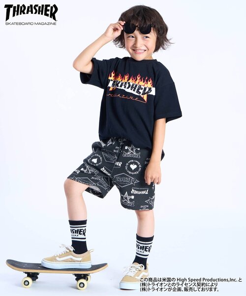ワンダーフロッグOF 半袖Tシャツ・pop柄ツナギ・本革スリッポンの2セット リンク】THRASHER Tシャツ/パンツセット（セットアップ）｜Ampersand
