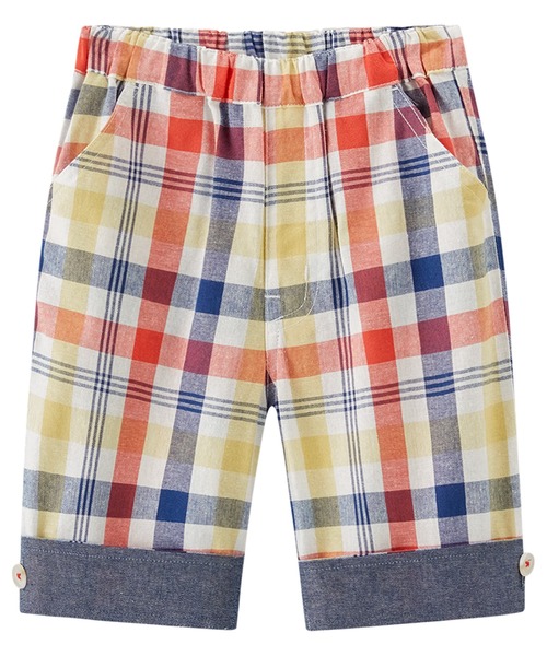 combimini(コンビミニ)の「2WAYハーフパンツ(チェック)(その他パンツ・キッズ・オフホワイト・80/90/100/110/120)」の4枚目の写真