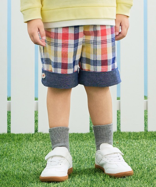 combimini(コンビミニ)の「2WAYハーフパンツ(チェック)(その他パンツ・キッズ・オフホワイト・80/90/100/110/120)」の11枚目の写真