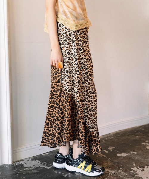 AULA AILA(アウラアイラ)の「コンビネーションスカート(スカート・レディース・グリーン/ブラウン/ホワイト・0)」の6枚目の写真