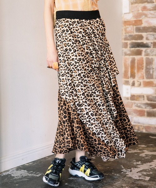 AULA AILA(アウラアイラ)の「コンビネーションスカート(スカート・レディース・グリーン/ブラウン/ホワイト・0)」の10枚目の写真