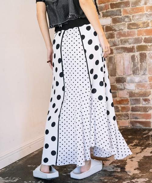 AULA AILA(アウラアイラ)の「コンビネーションスカート(スカート・レディース・グリーン/ブラウン/ホワイト・0)」の17枚目の写真