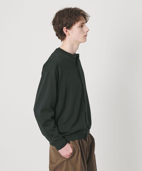 BEAUTY&YOUTH UNITED ARROWS（ビューティーアンドユースユナイテッドアローズ）の「コットン 8B クルーネック カーディガン（カーディガン/ボレロ・メンズ・ブラック/ダークグリーン・L/XL/S/M）」の10枚目の写真