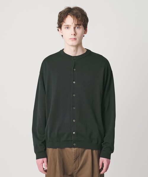 BEAUTY&YOUTH UNITED ARROWS（ビューティーアンドユースユナイテッドアローズ）の「コットン 8B クルーネック カーディガン（カーディガン/ボレロ・メンズ・ブラック/ダークグリーン・L/XL/S/M）」の11枚目の写真