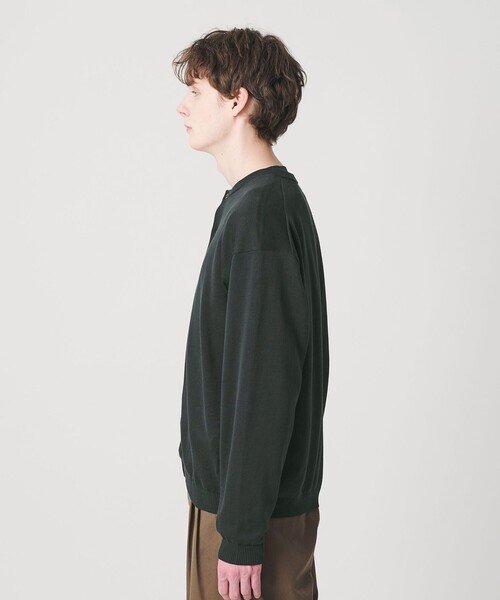 BEAUTY&YOUTH UNITED ARROWS（ビューティーアンドユースユナイテッドアローズ）の「コットン 8B クルーネック カーディガン（カーディガン/ボレロ・メンズ・ブラック/ダークグリーン・L/XL/S/M）」の12枚目の写真