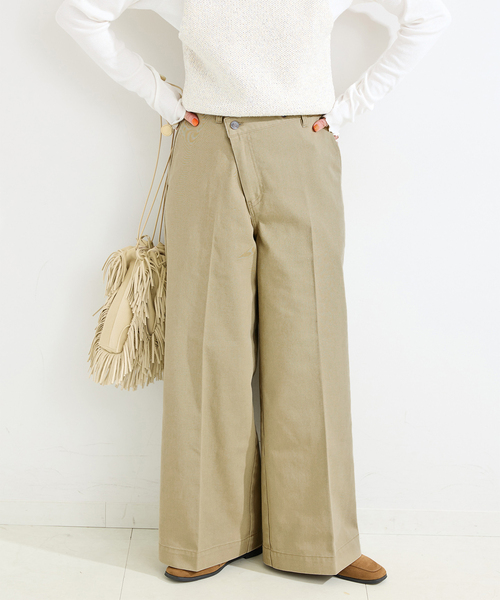 Dickies(ディッキーズ)の「ウォッシャブル / DICKIES / ディッキーズ 別注 ウエストクロスパンツ(チノパンツ・レディース・ベージュ/ブラウン・SMALL/MEDIUM)」の1枚目の写真