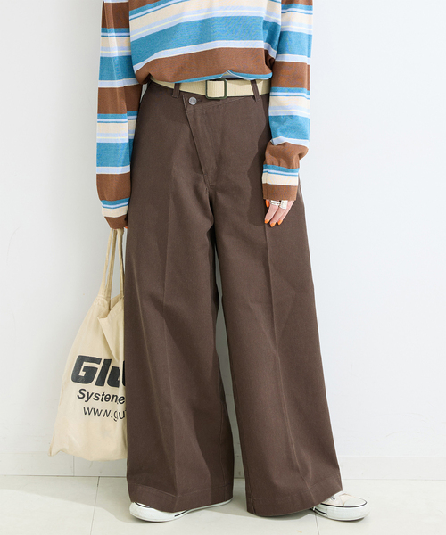 Dickies(ディッキーズ)の「ウォッシャブル / DICKIES / ディッキーズ 別注 ウエストクロスパンツ(チノパンツ・レディース・ベージュ/ブラウン・SMALL/MEDIUM)」の2枚目の写真