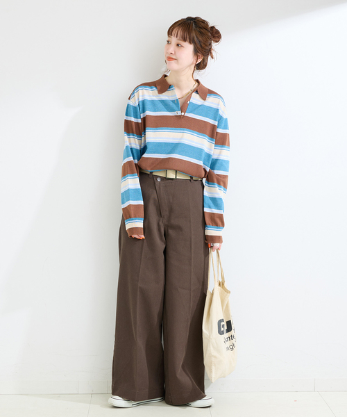 Dickies(ディッキーズ)の「ウォッシャブル / DICKIES / ディッキーズ 別注 ウエストクロスパンツ(チノパンツ・レディース・ベージュ/ブラウン・SMALL/MEDIUM)」の3枚目の写真
