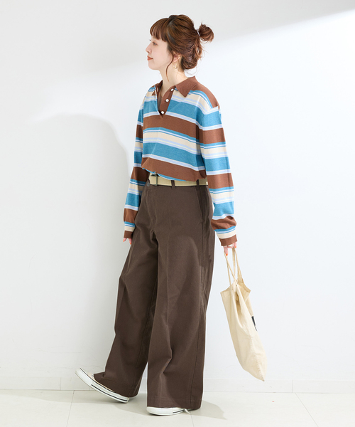 Dickies(ディッキーズ)の「ウォッシャブル / DICKIES / ディッキーズ 別注 ウエストクロスパンツ(チノパンツ・レディース・ベージュ/ブラウン・SMALL/MEDIUM)」の5枚目の写真