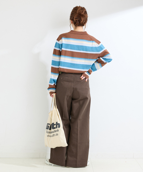 Dickies(ディッキーズ)の「ウォッシャブル / DICKIES / ディッキーズ 別注 ウエストクロスパンツ(チノパンツ・レディース・ベージュ/ブラウン・SMALL/MEDIUM)」の6枚目の写真