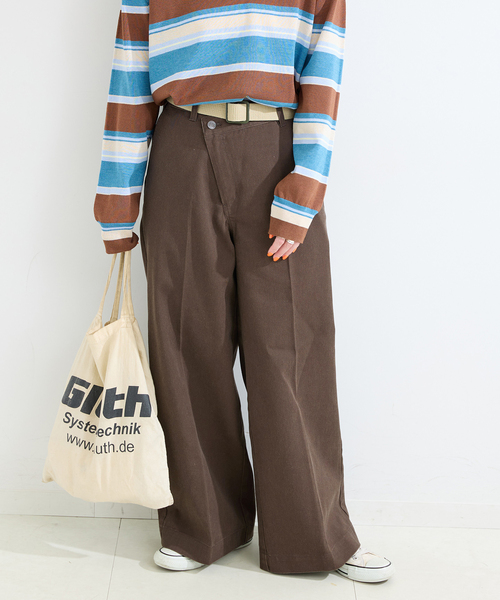 Dickies(ディッキーズ)の「ウォッシャブル / DICKIES / ディッキーズ 別注 ウエストクロスパンツ(チノパンツ・レディース・ベージュ/ブラウン・SMALL/MEDIUM)」の7枚目の写真