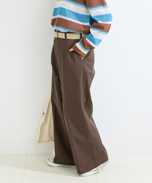 Dickies(ディッキーズ)の「ウォッシャブル / DICKIES / ディッキーズ 別注 ウエストクロスパンツ(チノパンツ・レディース・ベージュ/ブラウン・SMALL/MEDIUM)」の9枚目の写真