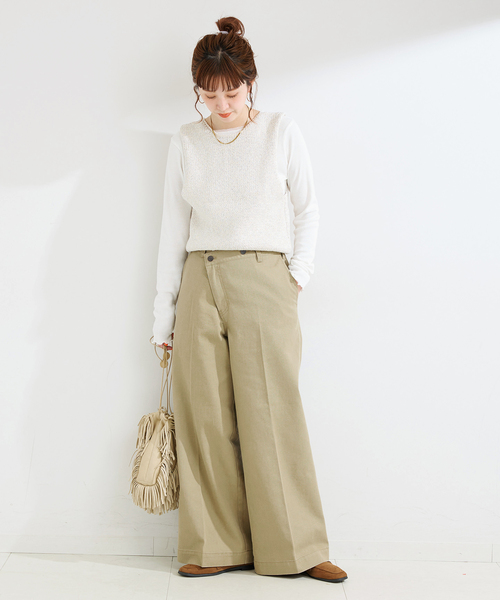 Dickies(ディッキーズ)の「ウォッシャブル / DICKIES / ディッキーズ 別注 ウエストクロスパンツ(チノパンツ・レディース・ベージュ/ブラウン・SMALL/MEDIUM)」の11枚目の写真