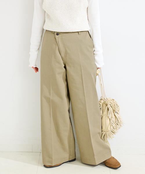Dickies(ディッキーズ)の「ウォッシャブル / DICKIES / ディッキーズ 別注 ウエストクロスパンツ(チノパンツ・レディース・ベージュ/ブラウン・SMALL/MEDIUM)」の14枚目の写真
