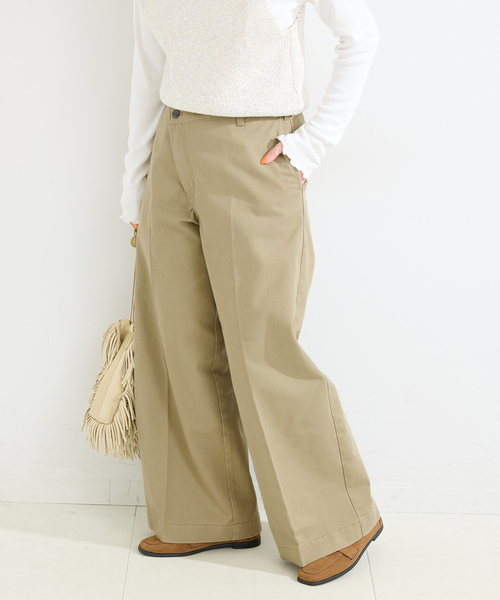 Dickies(ディッキーズ)の「ウォッシャブル / DICKIES / ディッキーズ 別注 ウエストクロスパンツ(チノパンツ・レディース・ベージュ/ブラウン・SMALL/MEDIUM)」の15枚目の写真