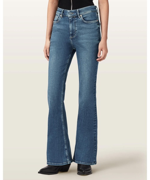 ALLSAINTS（オールセインツ）の「MAISIE BOOTCUT DENIM JEANS | MAISIE ブーツカット デニム ジーンズ（デニムパンツ・レディース・インディゴブルー・26/27/25/24）」の2枚目の写真