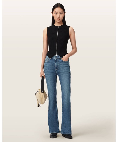 ALLSAINTS（オールセインツ）の「MAISIE BOOTCUT DENIM JEANS | MAISIE ブーツカット デニム ジーンズ（デニムパンツ・レディース・インディゴブルー・26/27/25/24）」の3枚目の写真