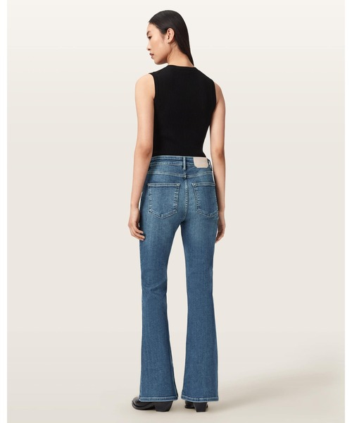 ALLSAINTS（オールセインツ）の「MAISIE BOOTCUT DENIM JEANS | MAISIE ブーツカット デニム ジーンズ（デニムパンツ・レディース・インディゴブルー・26/27/25/24）」の5枚目の写真