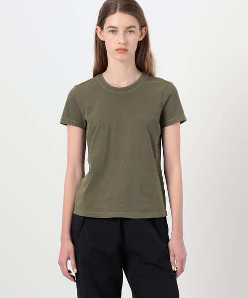 JAMES PERSE（ジェームスパース）の「ベーシック クルーネックTシャツ WLJ3114（Tシャツ/カットソー・レディース・ダークカーキ/イエロー・1/0/2）」の4枚目の写真