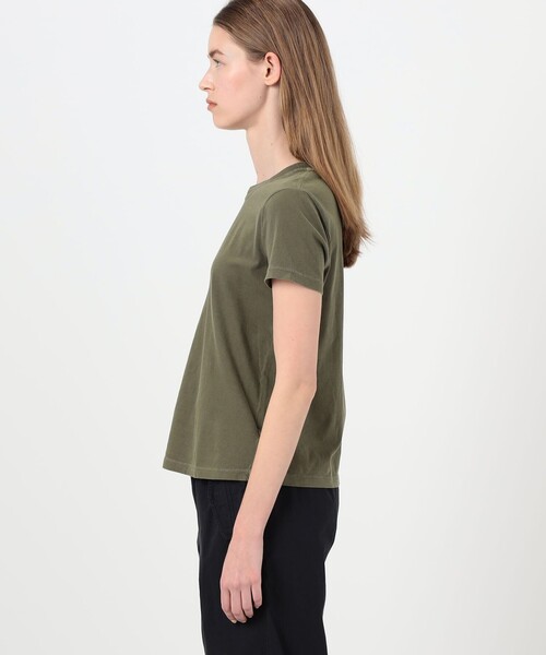 JAMES PERSE（ジェームスパース）の「ベーシック クルーネックTシャツ WLJ3114（Tシャツ/カットソー・レディース・ダークカーキ/イエロー・1/0/2）」の5枚目の写真