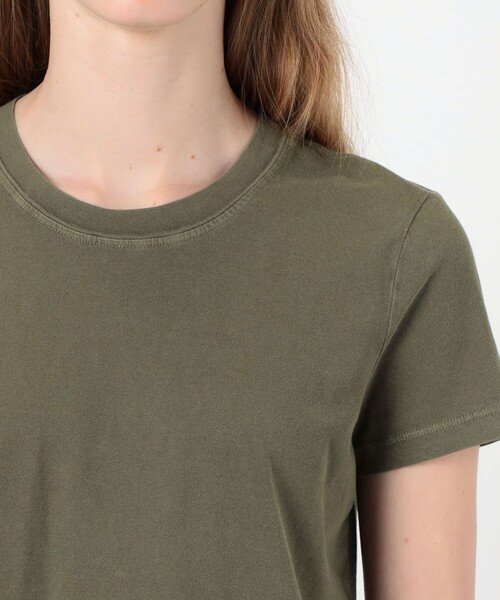 JAMES PERSE（ジェームスパース）の「ベーシック クルーネックTシャツ WLJ3114（Tシャツ/カットソー・レディース・ダークカーキ/イエロー・1/0/2）」の7枚目の写真