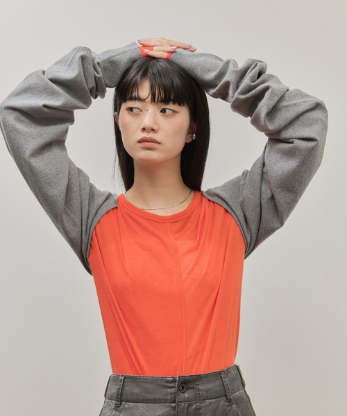 ADAM ET ROPE'（アダムエロペ）の「ボレロニットビスチェ（カーディガン/ボレロ・レディース・グレー/ブラック・FREE）」の7枚目の写真